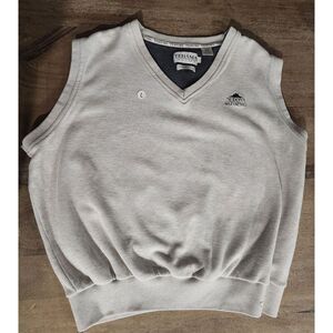 SEDONA GOLF RESORT Tehama Clint Golf  Knit Vest Light Gray‎ New 100% cotton L